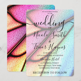Invitation Personnaliser : mariage texture aile papillon