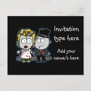 Invitation Personnaliser Mariée et mariée Zombie invite