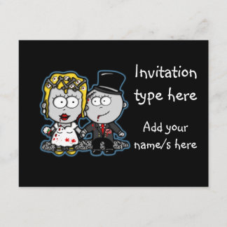 Invitation Personnaliser Mariée et mariée Zombie invite