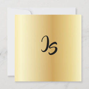 Invitation Personnaliser Motif doré tendance Monogramme Succè