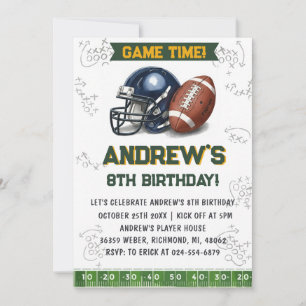 Invitation Personnaliser Sport Football Anniversaire