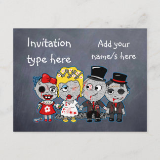 Invitation Personnaliser Zombies mariage marié marié accessoi