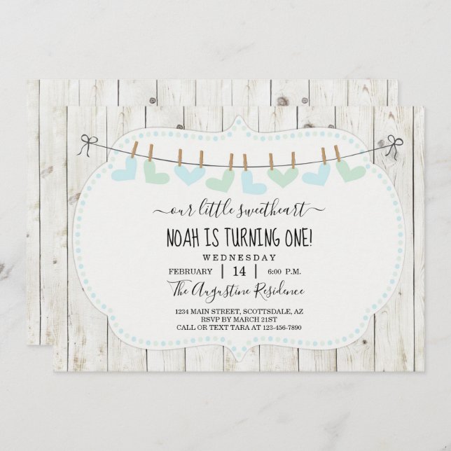 Invitation Personnalisez la fête de la Saint-Valentin (Devant / Derrière)