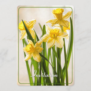 Invitation Personnalisez:  Photos florales Daffodils jaunes