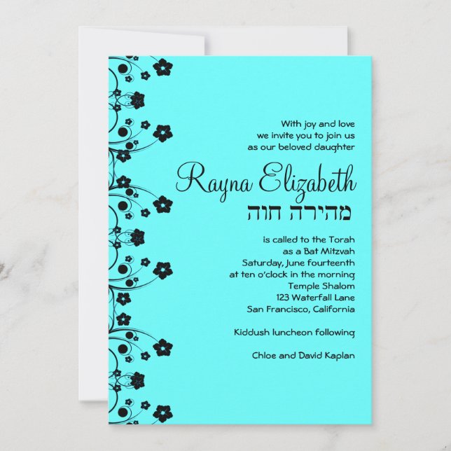 Invitation Personnalité de Rayna Elizabeth (Devant)