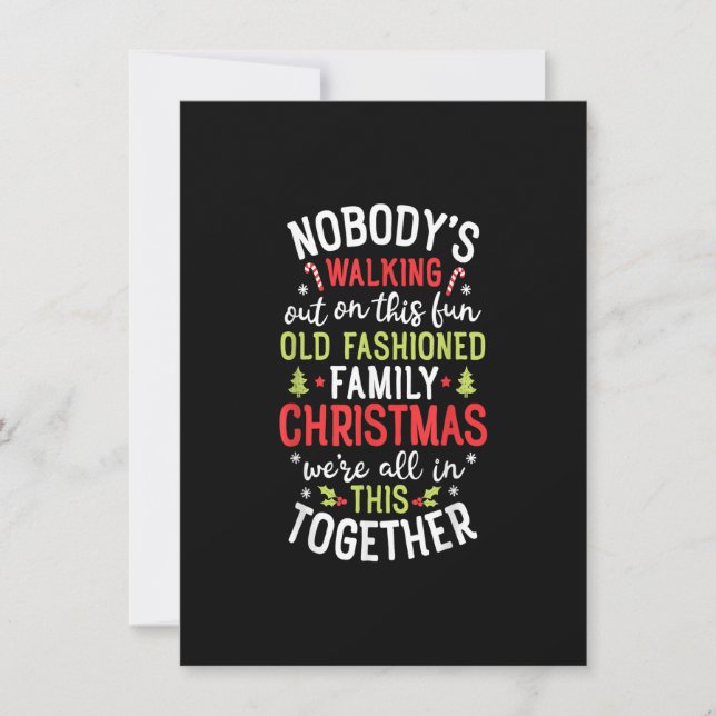 Invitation Personne ne quitte Cette Joyeuse Famille Chrétienn (Devant)