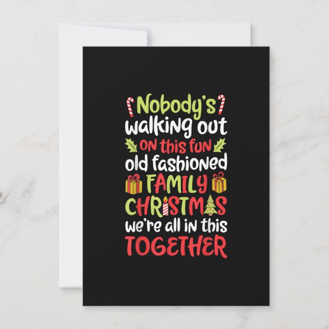 Invitation Personne ne va abandonner cette joyeuse et vieille (Devant)