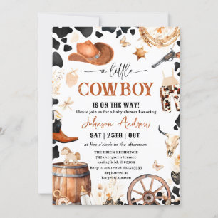 Invitation Personnel Un petit Baby shower CowBoy