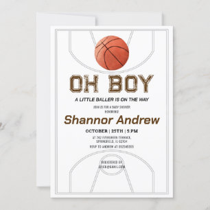 Invitation Personnel Un Petit Baby shower De Basket-Ball