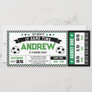 Invitation Personnelle moderne garçon Football Billets Annive