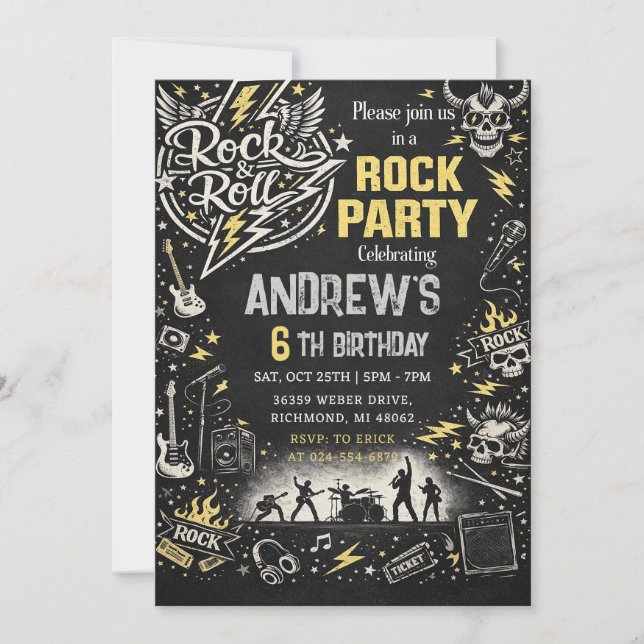 Invitation personnelle pour une fête d'anniversair (Devant)