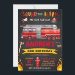 Invitation Pesonal Modern Fire truck fête d'anniversaire<br><div class="desc">Préparez-vous à éteindre l'ennui et allumez l'excitation avec notre Invitation d'anniversaire de Camion d'incendie moderne personnel! Ce design élégant et contemporain prépare le décor d'une fête d'anniversaire éblouissante. Avec son esthétique minimaliste mais élégante, il conviendra parfaitement à votre journée spéciale de pompier. Sonnons l'alarme et créons ensemble des souvenirs inoubliables...</div>