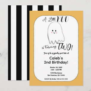 Invitation Pet Fantôme Boo Enfants Fête d'anniversaire Hallow