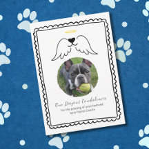 Pet Loss Sympathy Dog Angel Wings Custom Photo