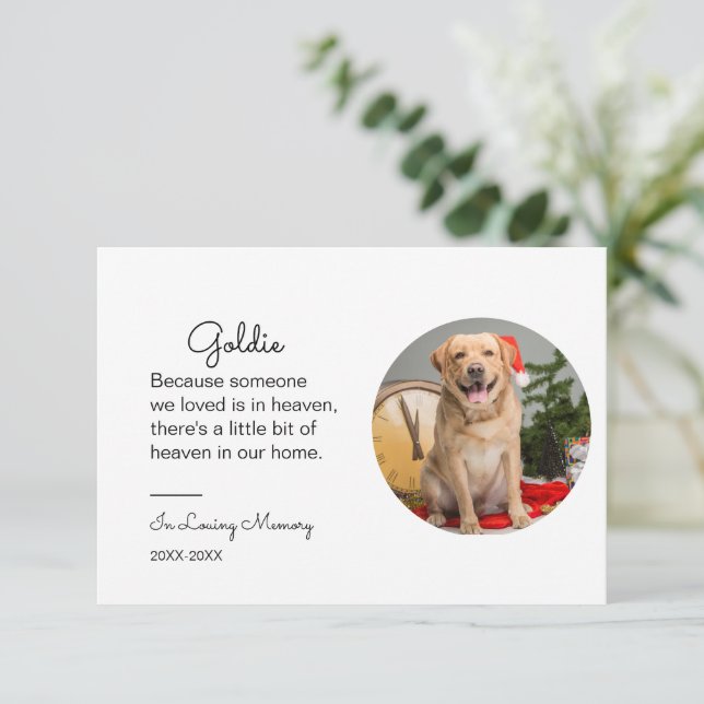Invitation Pet Memorial Portrait Cadeau chat perte Sympathie (Debout devant)