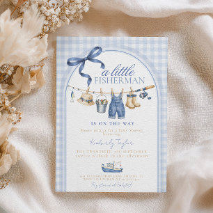 Invitation Pet Pêcheur Moulinet Garçon Baby Shower