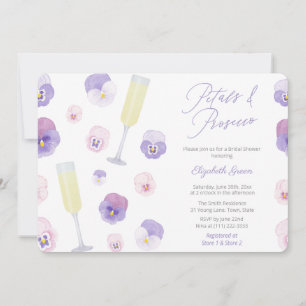 Invitation Pétales D'Aquarelle Lilac Et Fête des mariées Pros