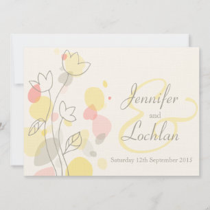 Invitation Pétales de fleurs modernes graphiques mariage invi