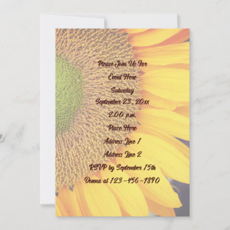 Invitation Pétales de tournesol Floral