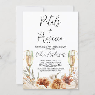 Invitation Pétales d'orange brûlées et Fête des mariées du mi