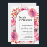 Invitation Pétales et procureurs | Elégant 40ème anniversaire<br><div class="desc">Voici notre invitation à 40e anniversaire "Petals and Prosecco" - un mélange harmonieux d'élégance et de célébration pour la femme moderne. Conçu pour ceux qui ont un goût pour les choses plus fines, cet invitation dresse la première impression parfaite de votre événement marquant. Disponible en format numérique et imprimé, notre...</div>