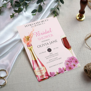 Invitation Pétales et Prosecco Arc Floral Douche d'été