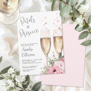 Invitation Pétales et Prosecco : Enterrement de Vie de Jeune 