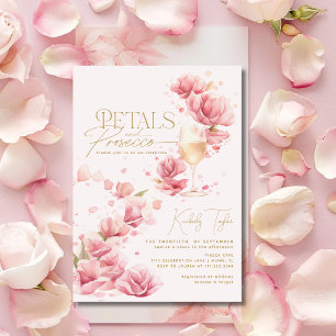 Invitation Pétales et Prosecco Fête de Champagne Florale pour