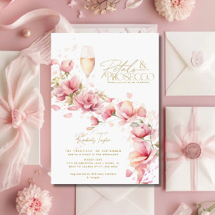 Invitation Pétales et Prosecco Jardin Floral Baby Shower de M