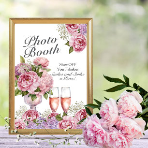 Invitation Pétales et Prosecco Panneau de Photomaton