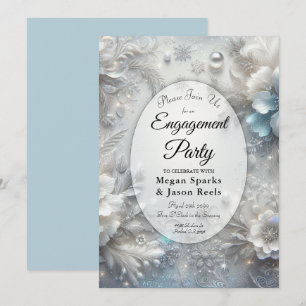 Invitation Pétales neigeux dans la fleur d'engagement Fleur g