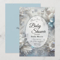Pétales neigeux dans le Baby shower de fleurs cong