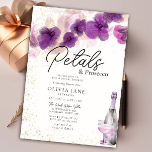 Invitation Pétales Poursuivre Orchidée violette Fête des mari
