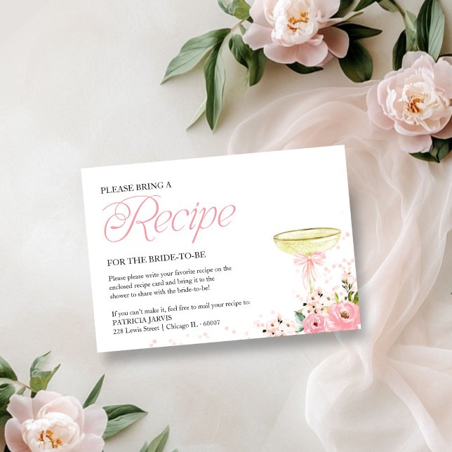 Invitation Pétales & Prosecco Demande de recette pour une fêt (Créateur téléchargé)