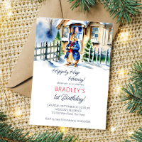 Peter lapbit hiver thème anniversaire modèle de fê