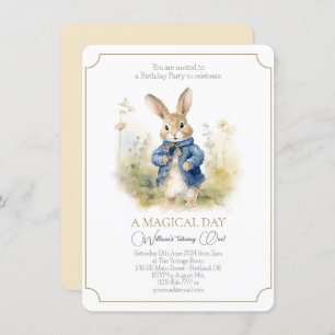 Invitation Peter Le Rabbit Aquarelle Anniversaire