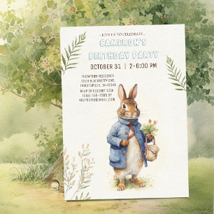 Invitation Peter Rabbit Anniversaire