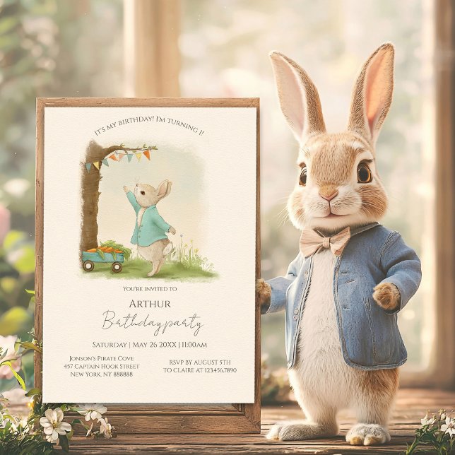 Invitation Peter Rabbit Anniversaire&Jeu (Créateur téléchargé)