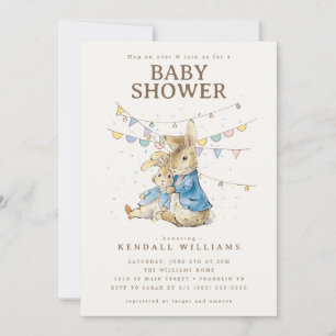 Invitation Peter Rabbit   Baby shower Confetti
