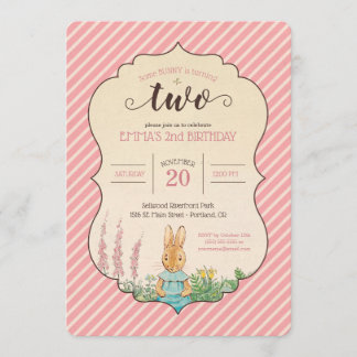 Invitation Peter Rabbit | Deuxième anniversaire de la petite