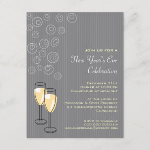 Invitation pétillante de nouvelles années de