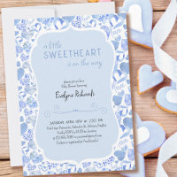 Petit Amour Bleu Amour Coeur Baby shower garçon