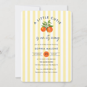Invitation Petit amour en route Citron Baby shower