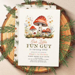 Invitation Petit Amusant Guy Champagne Garçon 1er anniversair