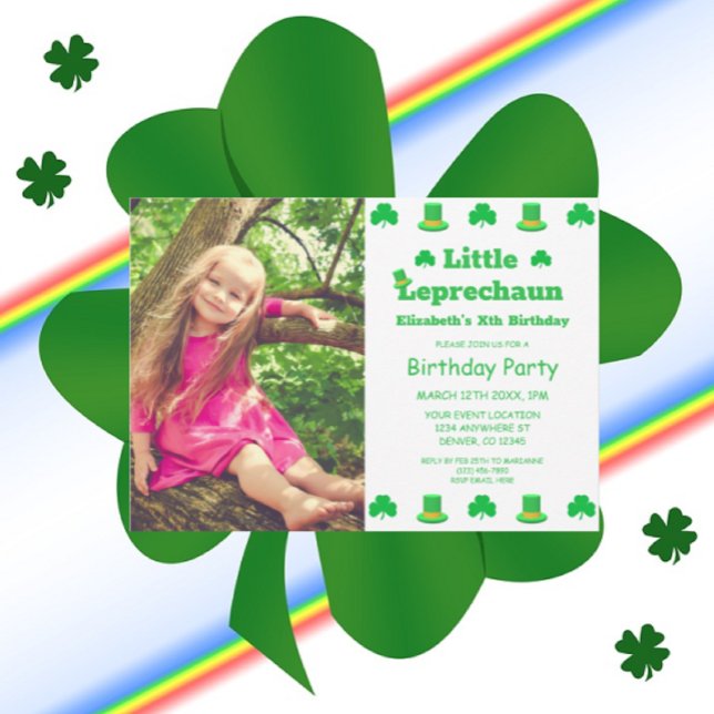 Invitation Petit Anniversaire de enfant Leprechaun (Créateur téléchargé)
