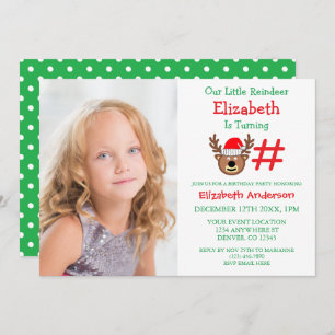 Invitation Petit Anniversaire de enfant Reindeer