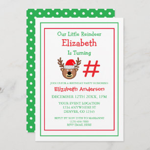 Invitation Petit Anniversaire de enfant Reindeer