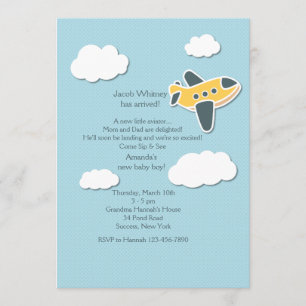 Invitation Petit Aviateur Sip et voir l'invitation