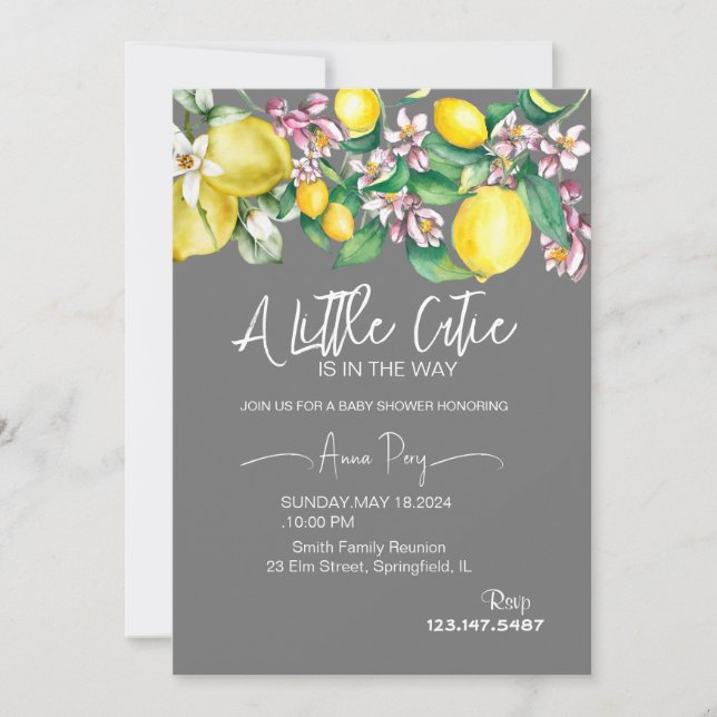 Invitation petit baby shower (Devant)