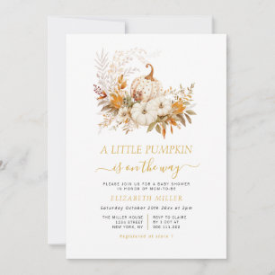 Invitation petit baby shower citrouille